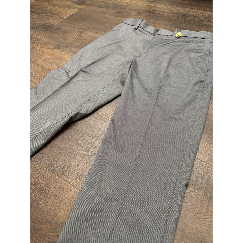 Banana Republic Mens 30x32 Gray Slim Fit Dress Pants Flat Front Trousers - Picture 2 of 4